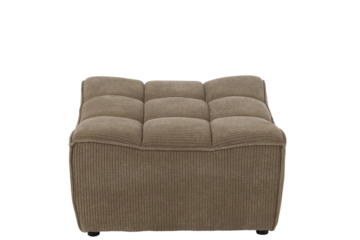 Ottoman Grid Poplar Wood/Foam Dark Taupe