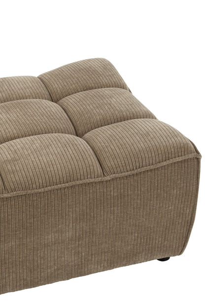 Ottoman Grid Poplar Wood/Foam Dark Taupe
