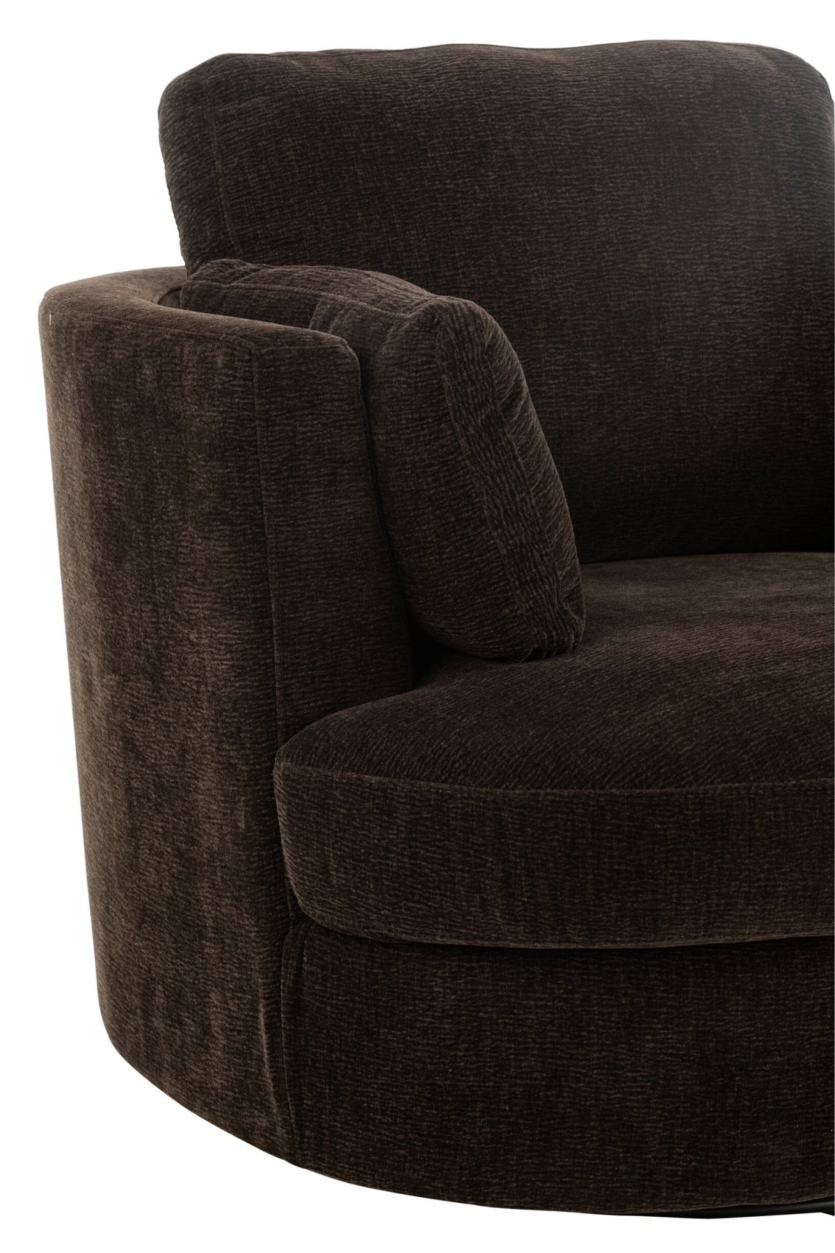 Chair Swivel Poplar Wood/Foam Dark Brown