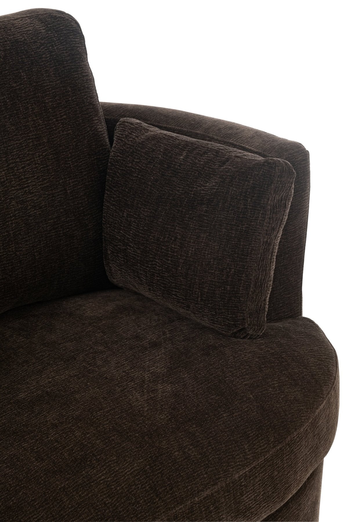 Chair Swivel Poplar Wood/Foam Dark Brown