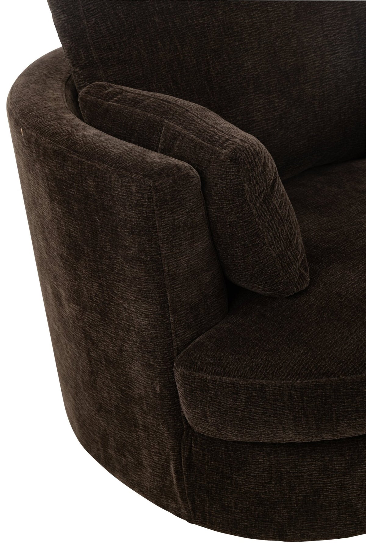 Chair Swivel Poplar Wood/Foam Dark Brown