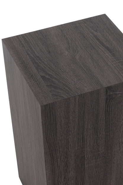 Pedestal Rectangle Mdf/Veneer Grey Small
