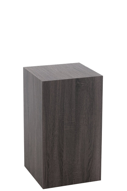 Pedestal Rectangle Mdf/Veneer Grey Small