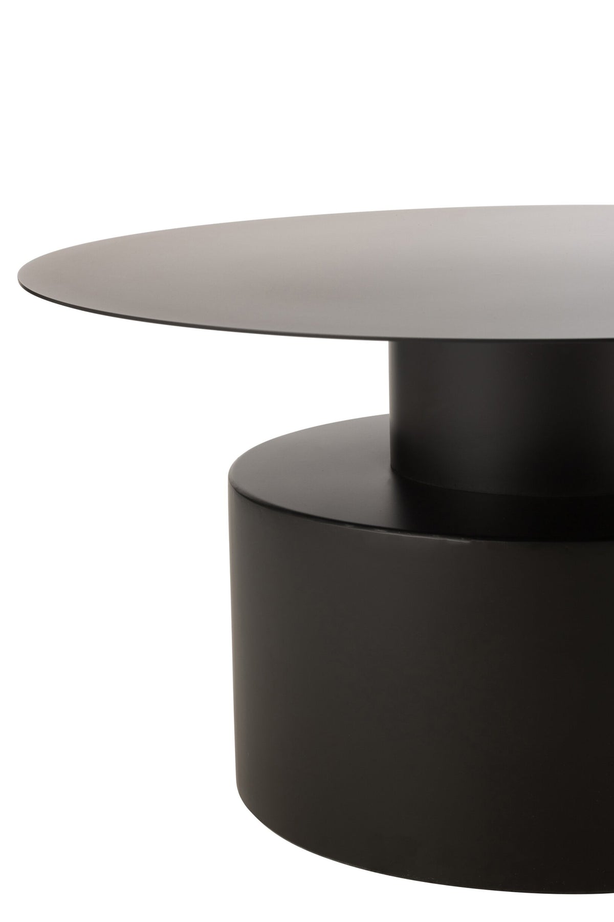 Coffe Table Round Metal Black