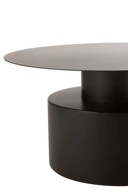 Coffe Table Round Metal Black