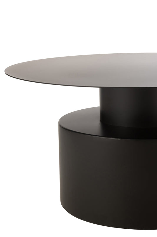 Coffe Table Round Metal Black