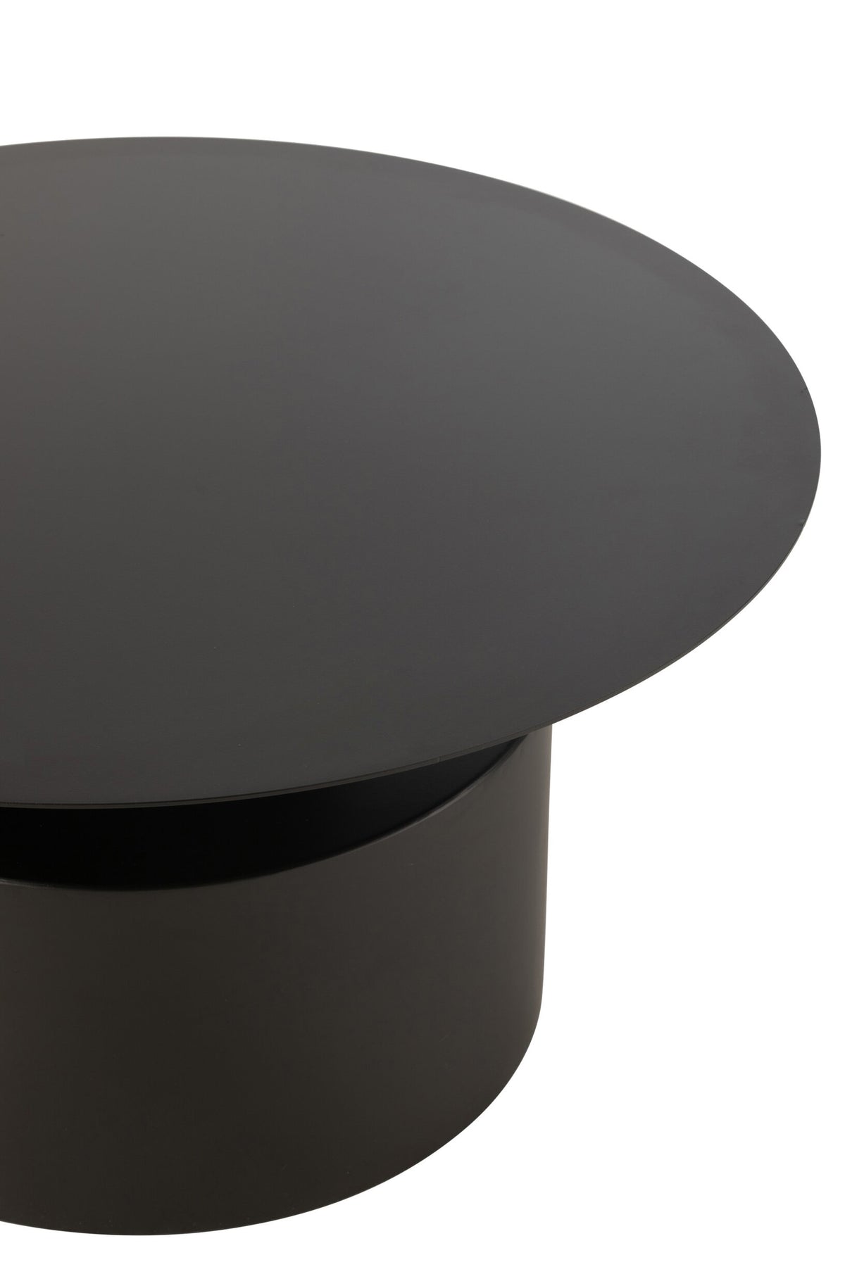 Coffe Table Round Metal Black