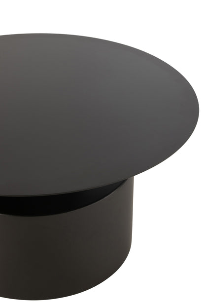 Coffe Table Round Metal Black
