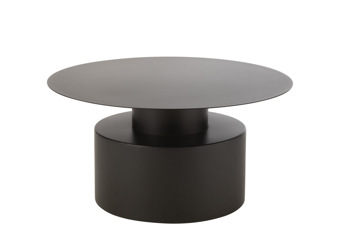 Coffe Table Round Metal Black