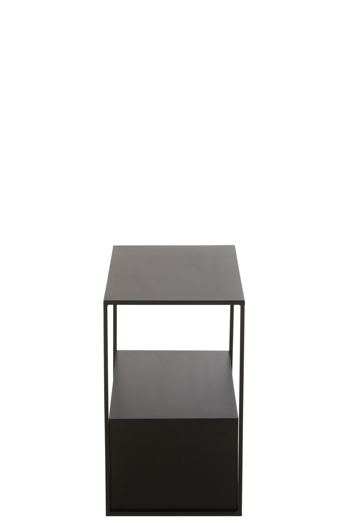 Side Table Rectangle Metal/Mdf Black