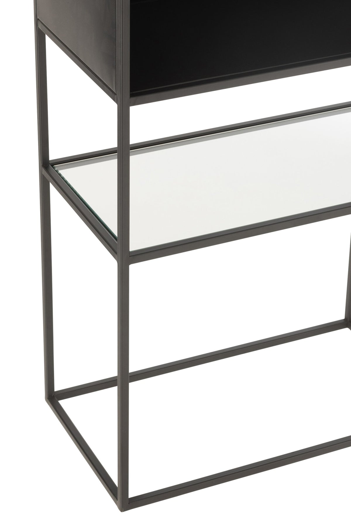 Shelf Rectangle Metal/Glass Black