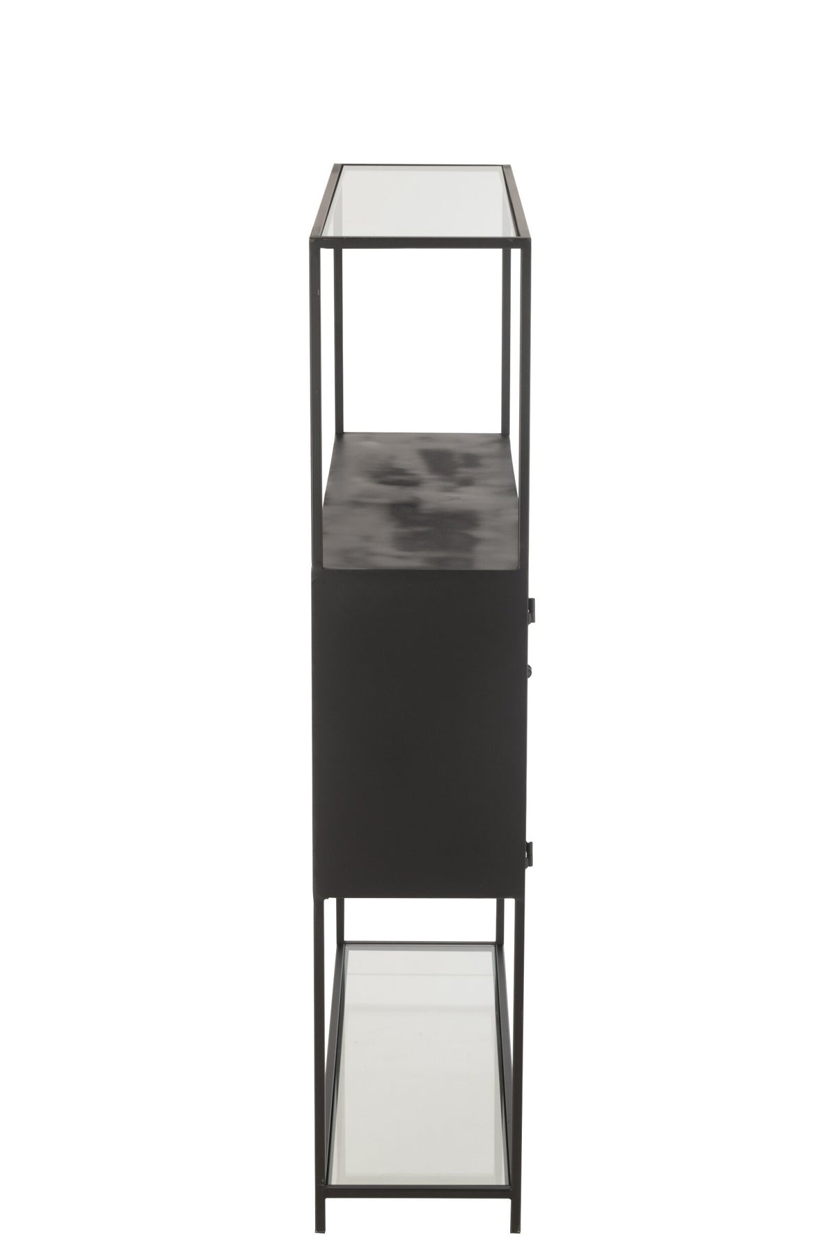 Shelf Rectangle Metal/Glass Black
