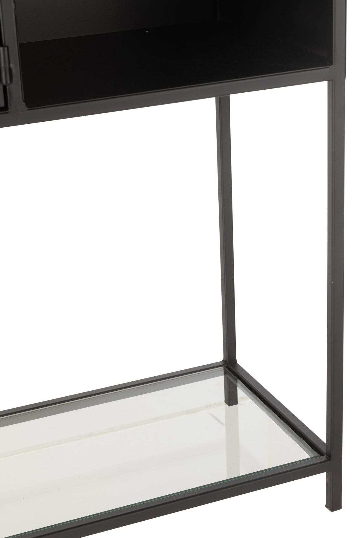 Shelf Rectangle Metal/Glass Black