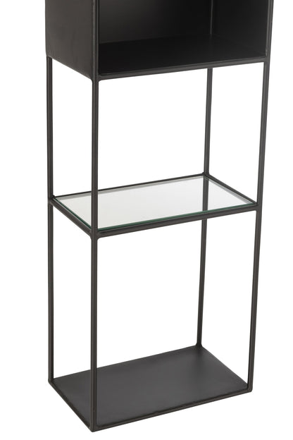 Shelf Ricard Metal/Glass Black