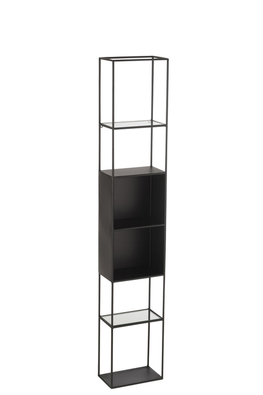 Shelf Ricard Metal/Glass Black