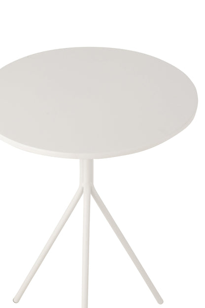 Cofee Table Round Metal White