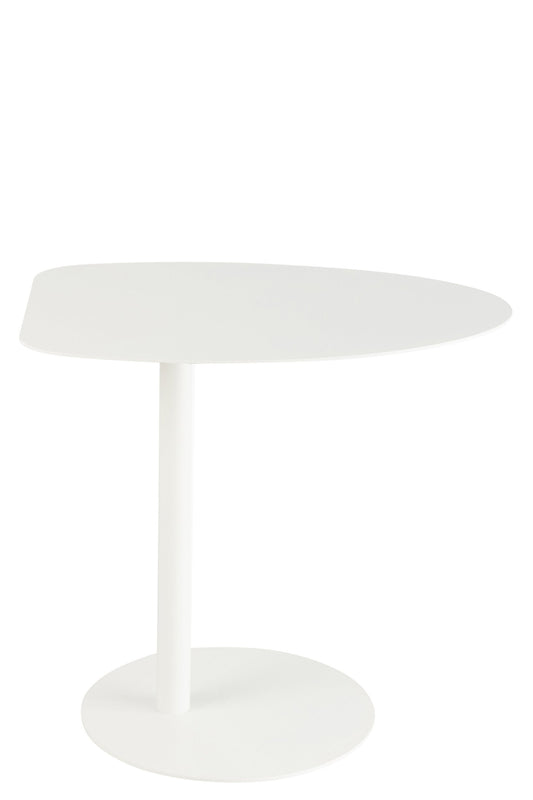 Side Table Ice Metal White