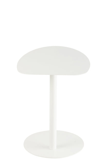 Side Table Ice Metal White