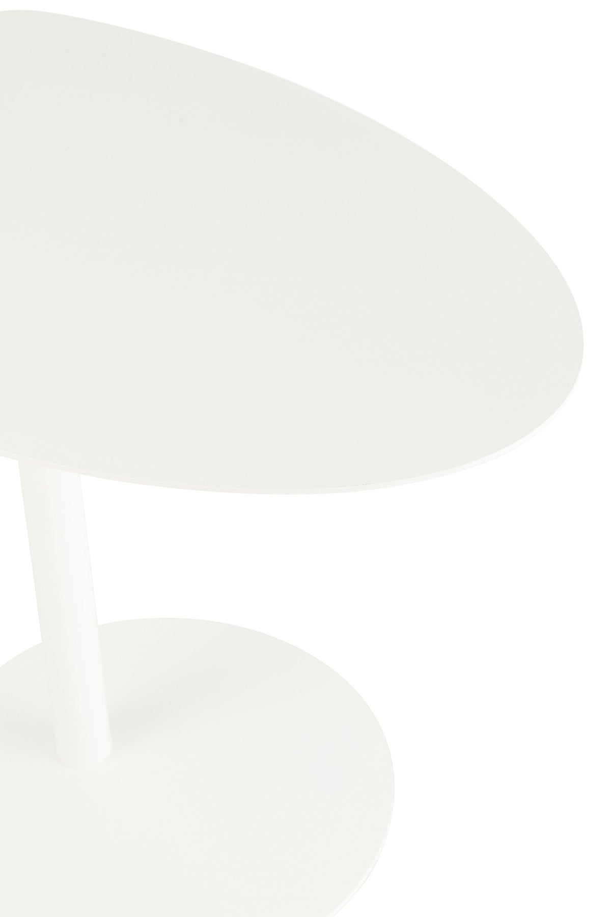 Side Table Ice Metal White