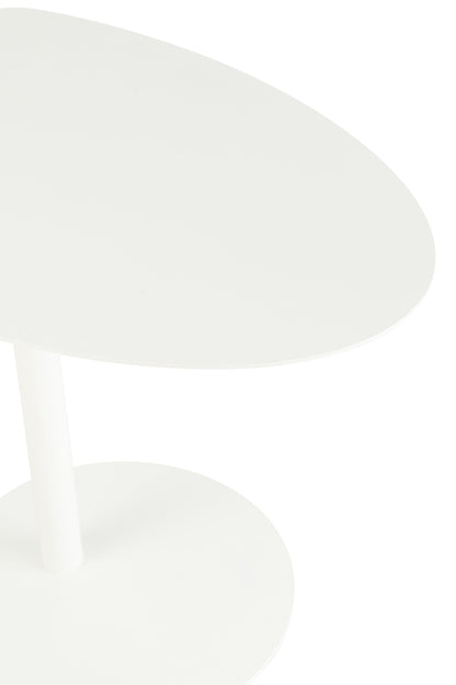 Side Table Ice Metal White