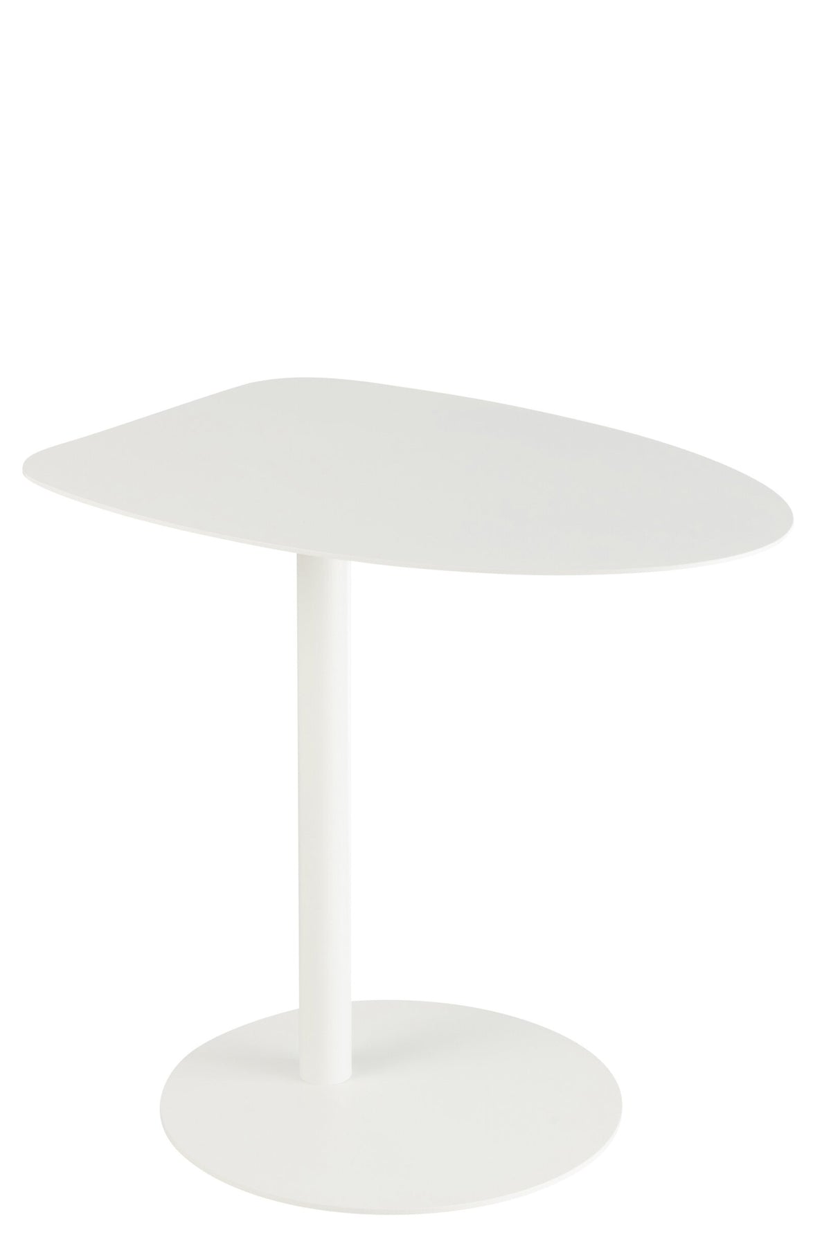 Side Table Ice Metal White