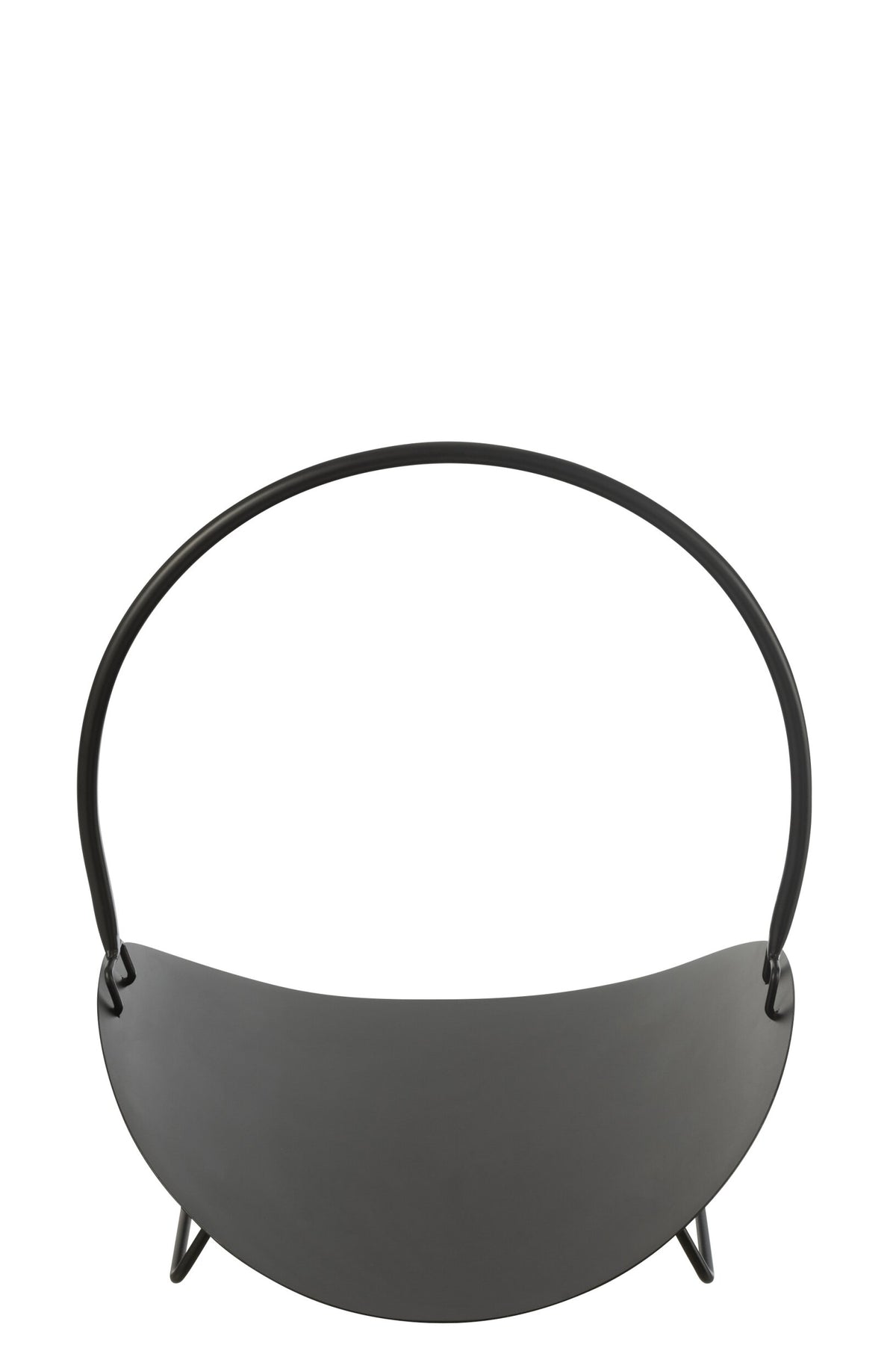 Wood Basket New Metal Black