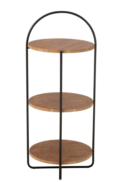 Shelf Mia Mdf/Iron Natural Black
