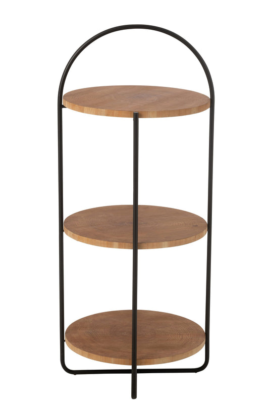 Shelf Mia Mdf/Iron Natural Black
