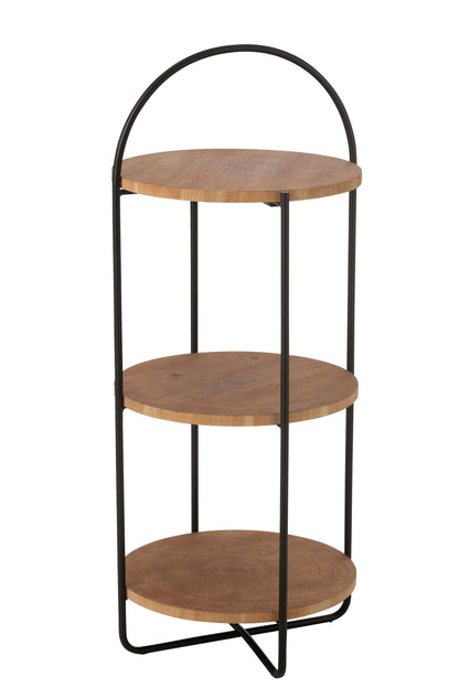 Shelf Mia Mdf/Iron Natural Black
