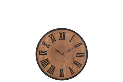 Wall Clock Nue Mdf/Iron Natural Small