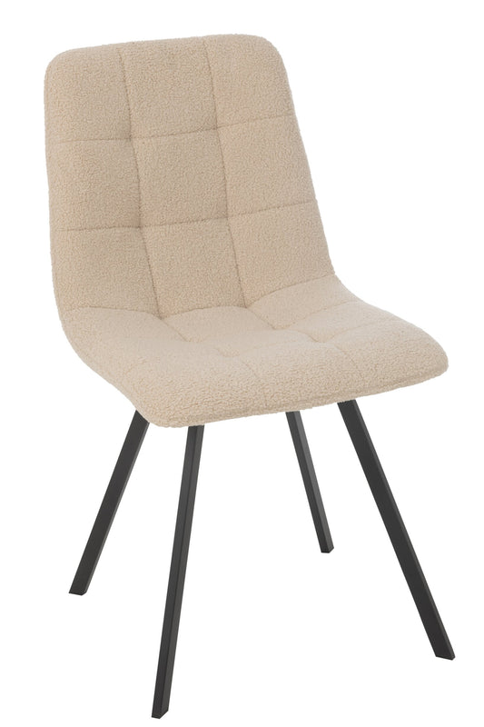 Dining Chair Clark Metal/Polyester White