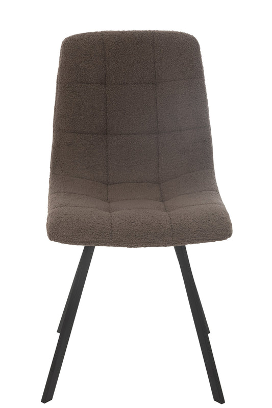 Dining Chair Clark Metal/Polyester Brown