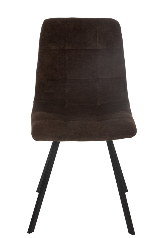 Dining Chair Clark Metal/Polyester Brown