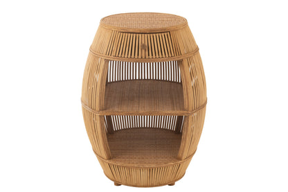 Table Barrel Rattan/Bamboo Natural
