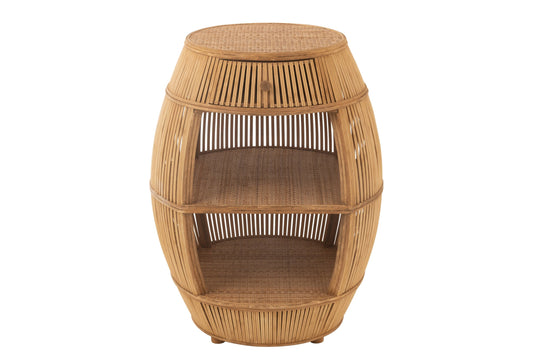 Table Barrel Rattan/Bamboo Natural