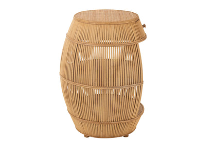 Table Barrel Rattan/Bamboo Natural