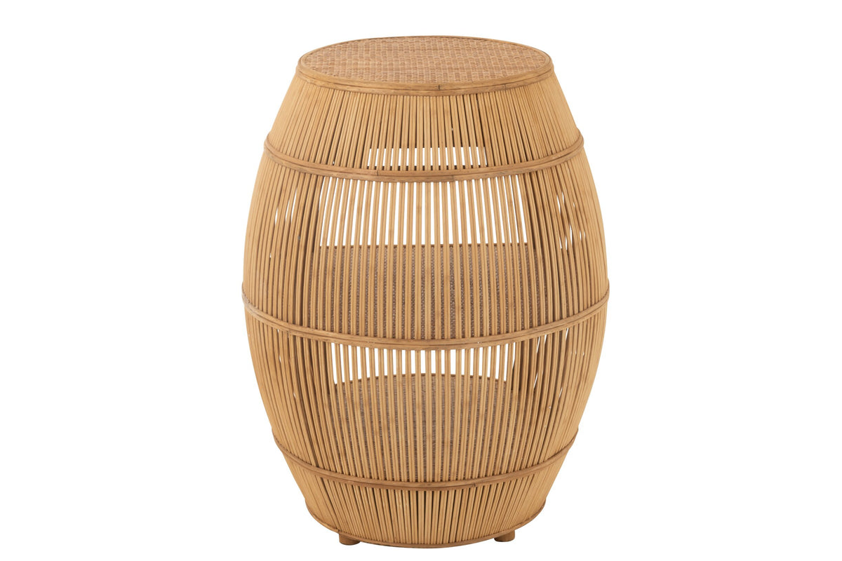 Table Barrel Rattan/Bamboo Natural