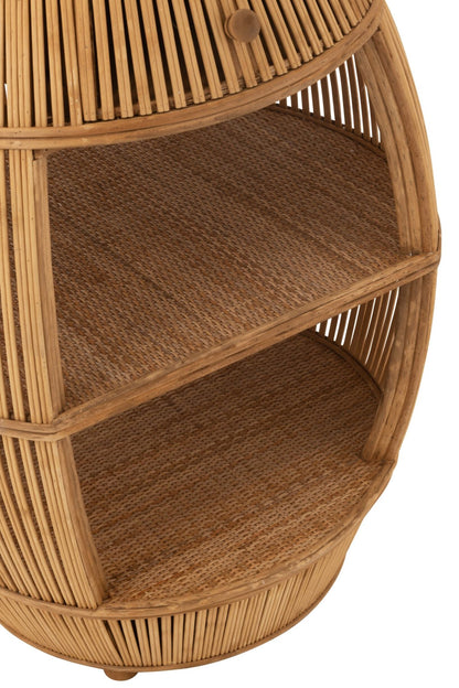 Table Barrel Rattan/Bamboo Natural