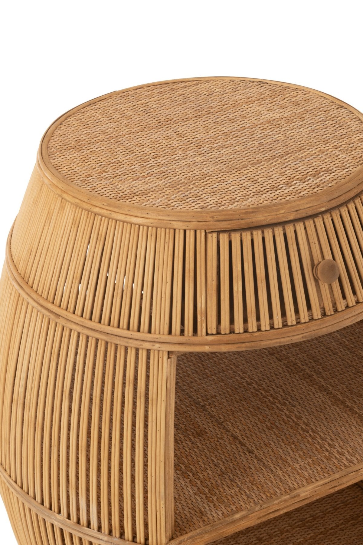 Table Barrel Rattan/Bamboo Natural
