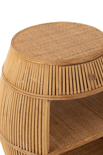 Table Barrel Rattan/Bamboo Natural