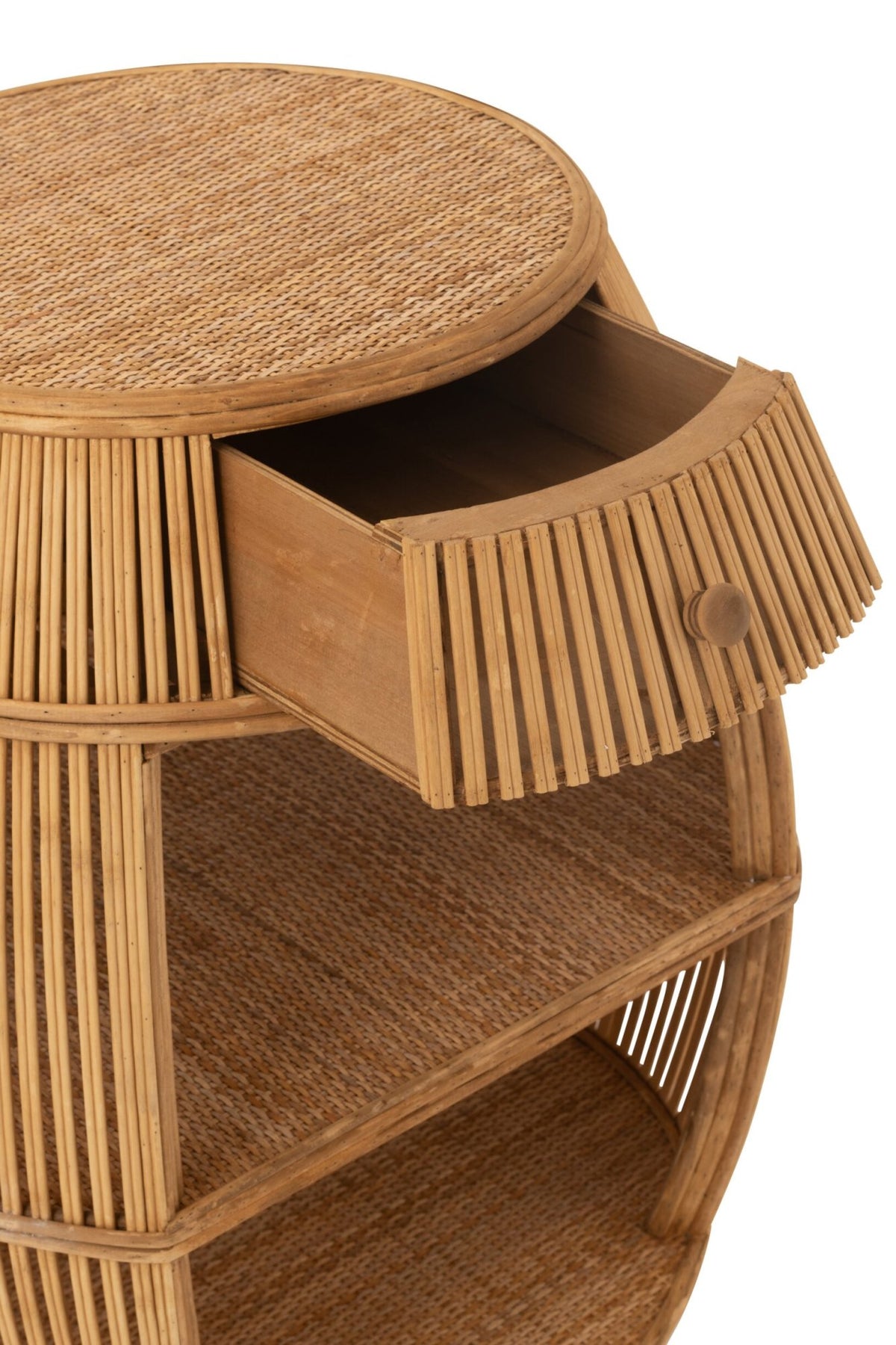 Table Barrel Rattan/Bamboo Natural