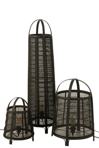 Lamp Don cotton/bamboo black