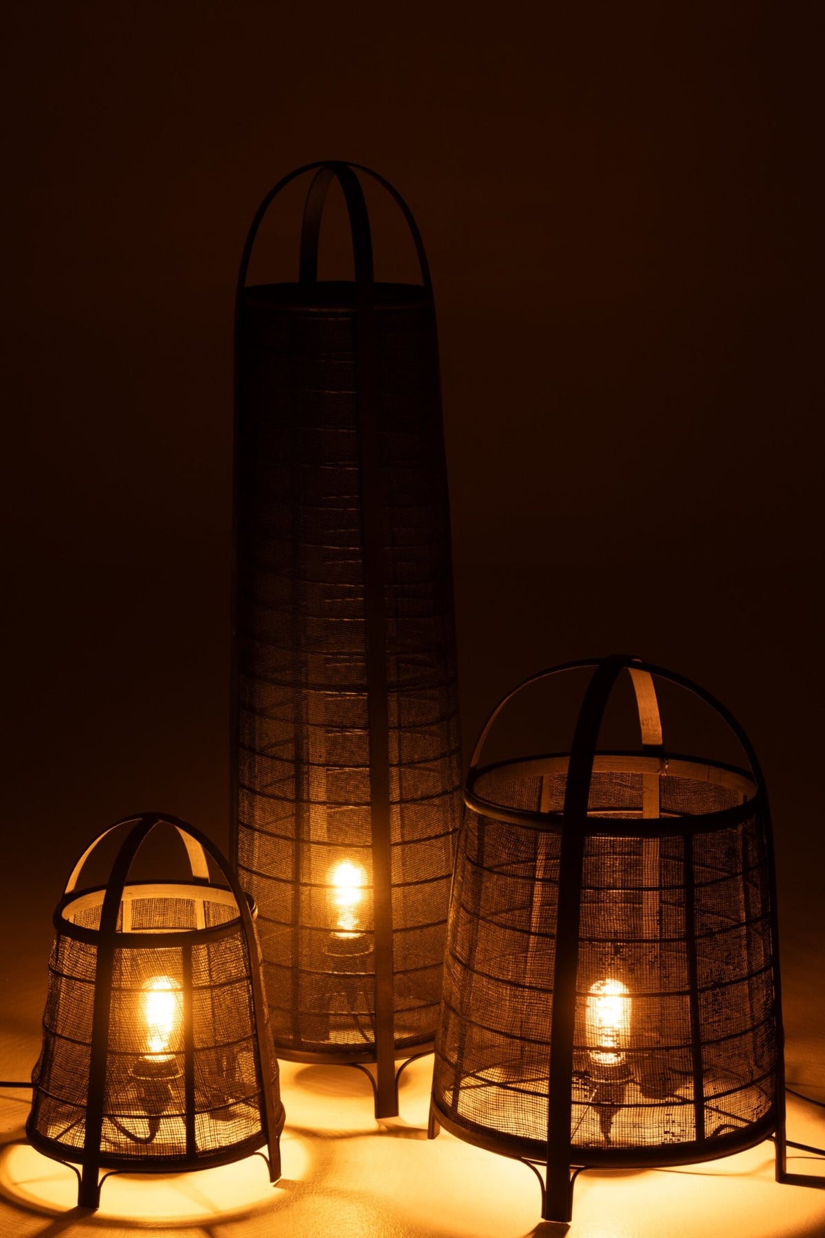Lamp Don cotton/bamboo black