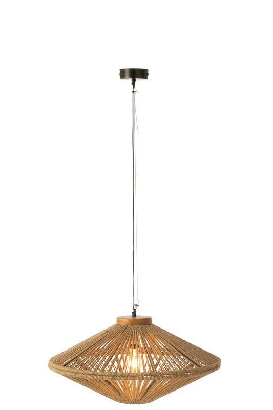 Suspension Ovni fer/jute naturel petite