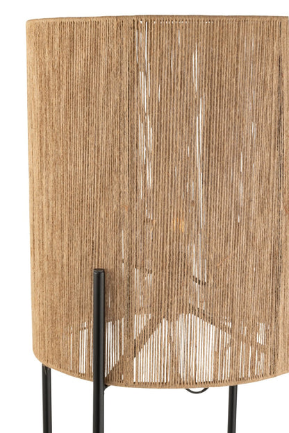 Lamp iron/mango natural/black
