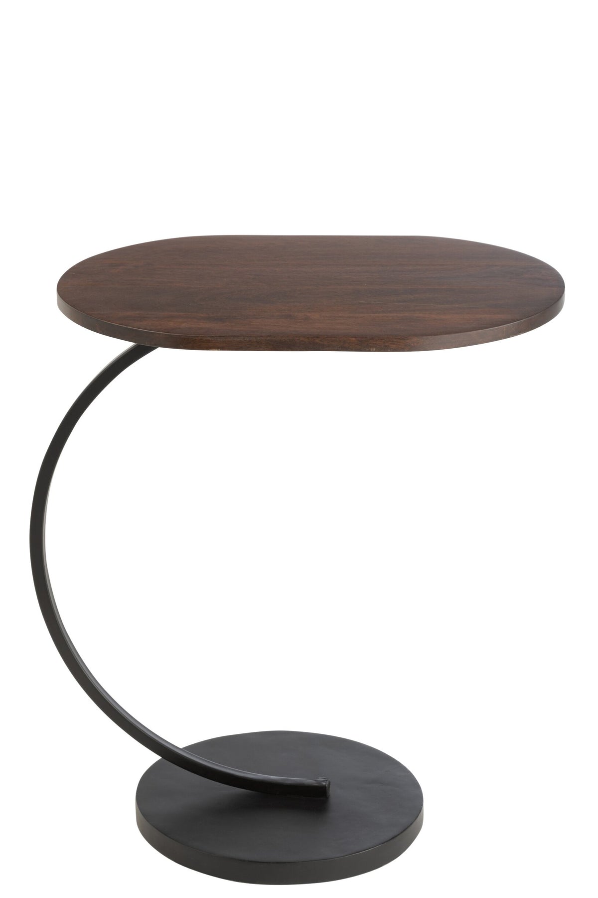 Side Table Swoosh Iron/Mango Wood Brown/Black