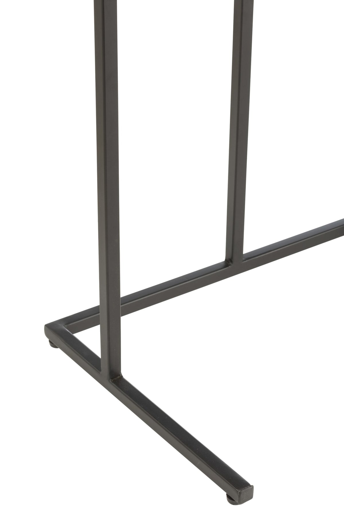 Set Of 2 Tables Rectangle Iron/Mango Wood Brown/Black