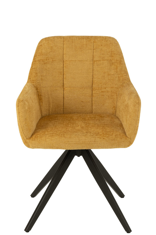 Chair Louna Iron/Acrylic Ochre