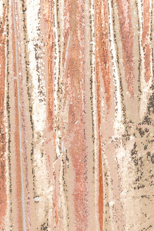 Curtain Reversible Sequin Champagne/White