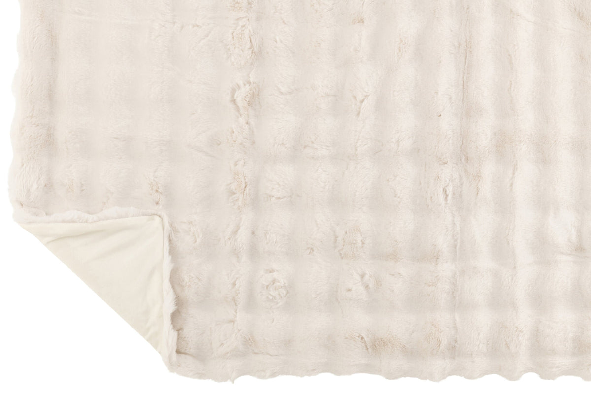 Plaid Wave Polyester White